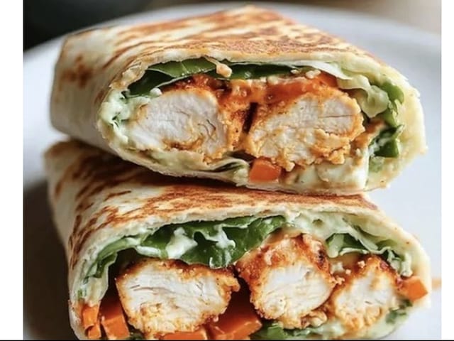 Chicken Kebab Pita Wrap.