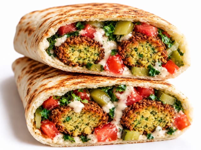 Falafel Pita Wrap.