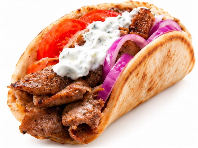 Gyro Greek Pita Wrap.
